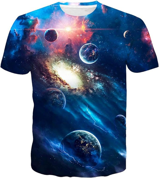 Unisex-xvii 3D Pattern Printed Short Sleeve T-Shirts Casual Graphics Tees