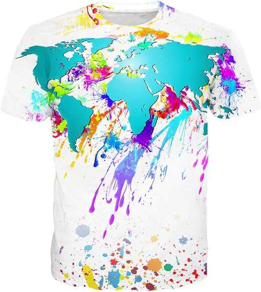 Unisex-xvi 3D Pattern Printed Short Sleeve T-Shirts Casual Graphics Tees