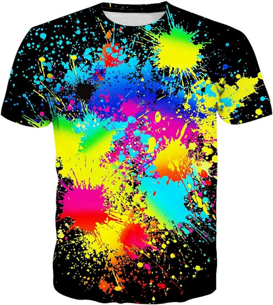 Unisex-i 3D Pattern Printed Short Sleeve T-Shirts Casual Graphics Tees